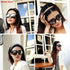 Ruihfas Fashion Sparkle 4 Rows Crystal Rhinestone Headbands, Beaded Hair Hoop Band (Black)