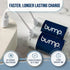 bump D 1.5V Rechargeable Batteries, 2 Pack, Lithium Ion, High Output, Charger Cable Included