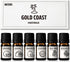 Essential Oils Set Gold Coast Series, Set of 6 Pure Oils - Sweet Orange, Grapefruit, Coconut, Tea Tree, Eucalyptus