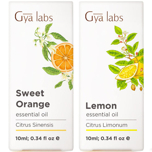 Orange Essential Oil for Diffuser & Lemon Essential Oil for Diffuser Set