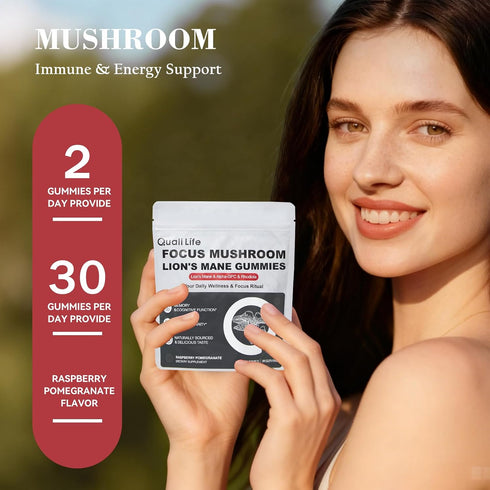 Gummies Gummy Gummies 60 Count (1) Mushroom with Lions Mane - Alpha Brain for Focus & Memory - Nootropic Focus