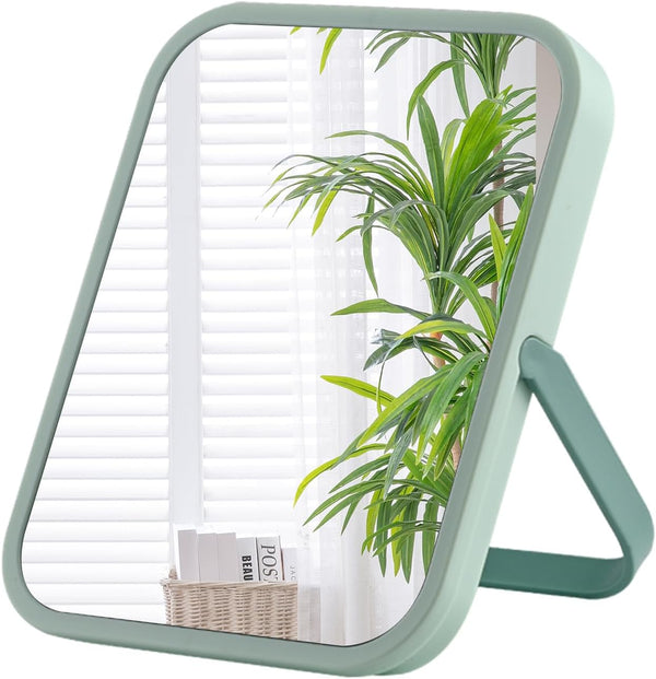 Magnetic Locker Mirror, Tabletop Vanity Makeup Mirror, Portable Folding Mirror with 85° Adjustable Stand