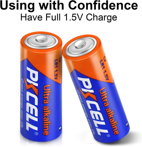 PKCELL N Size 1.5V Alkaline Batteries, 20 Pack - Ultra Long-Lasting MN9100/E90/LR1 for Medical Devices