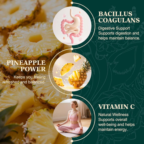 ZuriVitaNex Gummies 60 Gummies (30 Womens Daily Probiotic Feminine Balance & pH Support Vegan, Gluten-Free Pineapple