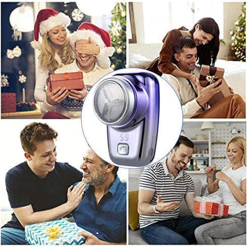 Mini Shaver,Mini Shaver Portable Electric Shaver, 2024 New Upgrade with LCD Screen Mini Electric Razor Shavers for Men, One-Button Use, USB Mini Shaver Charging Suitable for Home, Car, Travel