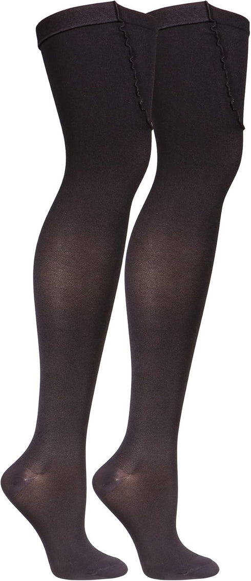 Truform Surgical Stockings, 18 mmHg Compression, Thigh High Length, Closed Toe, Black, X-Large
