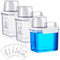 Tatuo 3 Pack Clear Laundry Detergent Dispenser with 6 Removable Labels, 37 oz for Laundry Room Storage