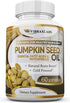 Pumpkin Seed Oil - 100% Cold Pressed Pure 1000mg Extraction for Hair Growth and Skin Health