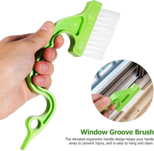 Mobestech 20 Pcs Brush Window Track Cleaner Kit - Window Cleaner, Blinds Washing Tools, Keyboard Cleaner, Sunroof