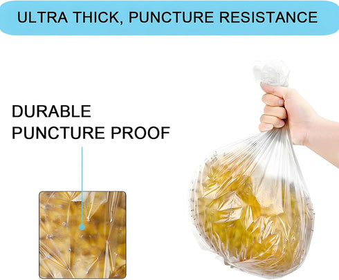 15 Gallon Trash Bags, 1 MIL Ultra Strong Tall Kitchen Garbage Bags, Unscented Trash Can Liners, 60 Count