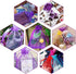 G2PLUS Purple Organza Bags, 4x6 in, 100PCS Drawstring Jewelry Pouches for Mother's Day Party Favors