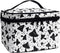 Gothic Mushroom Makeup Bag - Large Opening Design Cosmetic Organizer for Travel with Brush Compartments