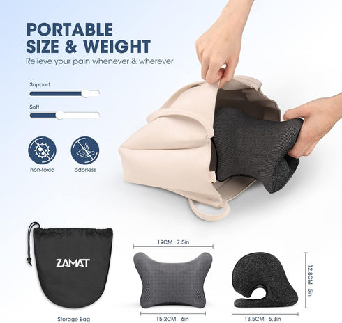 Neck and Shoulder Relaxer with Magnetic Therapy Pillowcase, Chiropractic Pillows for Pain Relief and Spine Alignment