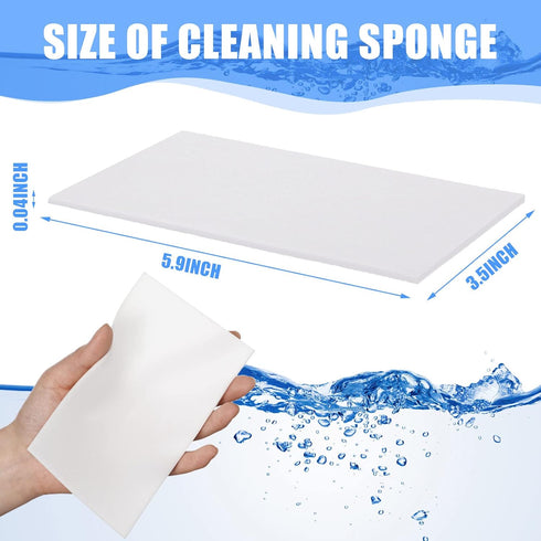 100 Pack Eraser Sheets Disposable Thin Cleaning Sponges Sheets Magic Melamine Foam Sponge Pads Home Eraser Wipes for Kitchen Shoe Furniture Bathroom Shower Cleaner by Sawysine