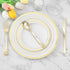 50 Pack 6.9 Inch Heavy Duty Gold Plastic Spoons, Disposable Serving Utensils for Catering, Parties, Dinners, Weddings
