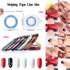 Nail Art Kit with 30 Striping Tape, 4 Striping Roller Box, 12 Colors Rhinestones, 5 Dotting Pens & 15 Brush Set