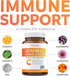 Immune Support Supplement (Non-GMO) Elderberry Vitamin C and Zinc, Vitamin D, Magnesium, Echinacea, Cordyceps - VIT C 500mg Immune System Booster - 120 Vegetarian Capsules (No Pills, Tablets, Gummies)