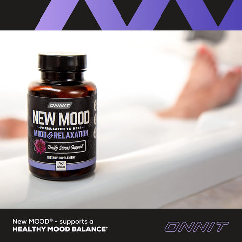 Onnit New Mood - 30 Count Stress Relief, Sleep and Mood Support Supplement