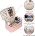 Wandering Nature Makeup Bag, Travel Organizer Cosmetic Brush Case for Women in Eco Vegan Leather, Pink
