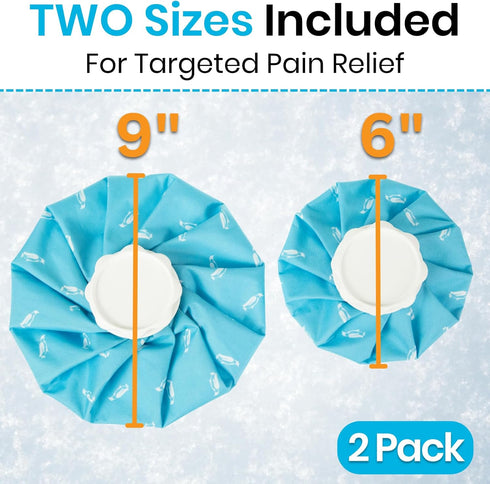 Arctic Flex Refillable Ice Pack Bags (2 Pack) - Reusable Hot Water & Ice Pack for Injuries, Pain Relief & Headaches