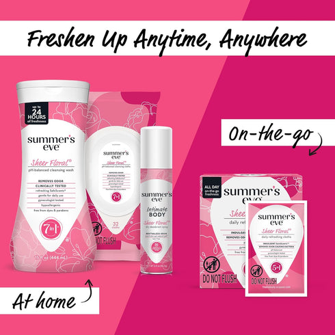 Summers 15 Oz Eve Feminine Wash, Sheer Floral, Daily pH-Balanced Body Wash for Women, Feminine Care to Remove Vaginal