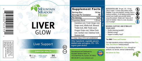 Mountain Meadow Liver Glow Original Formula - Advanced Detoxifier for Liver Health - 4 oz for a Happy Liver