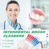 150 Pieces Interdental Brush Toothpick, Oral Interdental Brush Flosser Cleaners, Red, Blue, 0.1 Inch