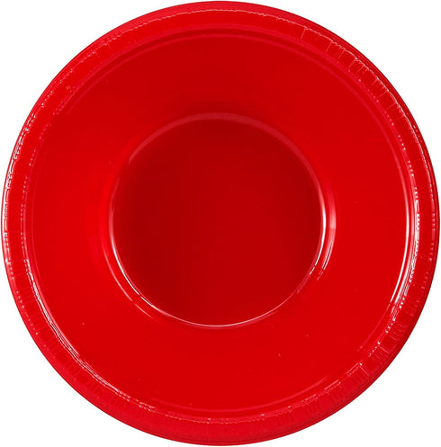 Creative Converting Touch of Color Plastic Bowls Party Supplies, 12oz, Classic Red by Creative Converting