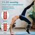 Owcorowan 2 15-20mmHg Pairs Zipper Compression Socks, Closed Toe Knee High Compression Stockings for Women and Men