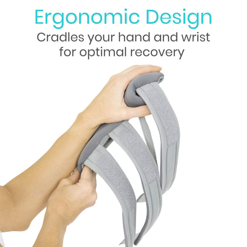 Vive Resting Hand Splint (Left) with Rehab Video App, Night Immobilizer for Arthritis & Pain