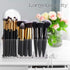 Makeup Brush Holder Organizer, Clear Cosmetic Brushes Container with 3 Slots for Vanity Storage