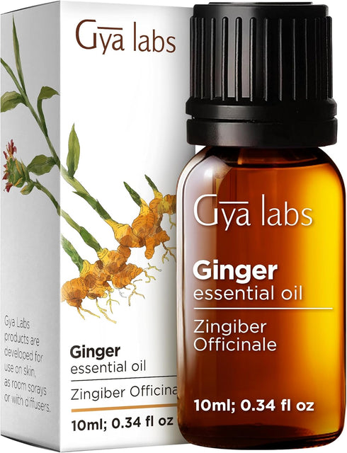 Set Set 2x0.34 oz Bay Leaf & Ginger Essential Oil - Aromatherapy Grade Essential Oils - fl - Gya Labs