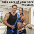 Back Shoulder Neck Massager for Pain Relief - Deep Tissue, Upgraded Trigger Point Cane Massage Tools, Blue