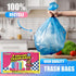 Small Trash Bags 3 Gallon, 150 Count, Unscented, 12 Liter Colored Plastic Liners for Bathroom and Home