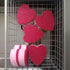 Heart Shaped Dual-Sided Kitchen Sponge - Scrubber for Washing Dishes, Pots, and Household Cleaning (Pink, 6 Pack)