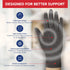 Doctor Developed Hand Compression Gloves for Arthritis Pain Relief, Cotton Gloves for Women & Men, Grey, Full Length