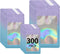 300 Pack Resealable Mylar Holographic Bags, Smell Proof Food Storage Pouches with Front Window, Pink to Blue