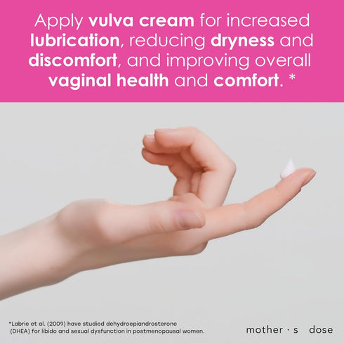 MOTHERS DOSE 90 Vaginal Moisturizer by Vulva Cream for Womens Health Feminine DHEA Cream for Vulva Dryness & Discomfort