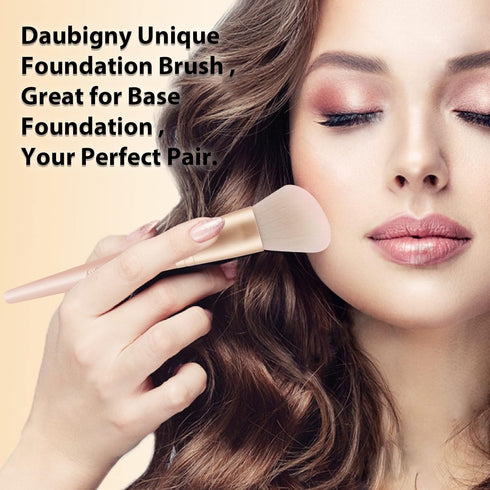 Makeup Brushes,Daubigny 16Pcs Silver Premium Synthetic Makeup Brush Set with Professional Foundation Brushes Powder Concealers Eye shadows Blush Makeup Brush for Perfect Makeup(Pink)