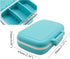 Small Pill Box Supplement Case for Pocket or Purse - 3 Removable Compartments Travel Medication Organizer (Blue)