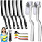 TURUM 12Pcs Crevice Cleaning Brush Set,Hard Bristle Cleaning Supplies for Kitchen, Bathroom, Corner,
