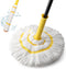 Self-Wringing Twist Mop for Floor Cleaning, Long Handled Microfiber Mop with Top Scouring Pad, 57-inch