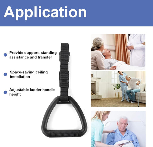GUQIANLU Bed Trapeze for Elderly-Ceiling Mounted Trapeze for Bed Mobility TransferStand Ladder Bed Helper