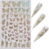 NAIL ANGEL 8Sheets Nail Art Adhesive Sticker Sheets with Different Laser Gold and Silver Butterfly Shapes