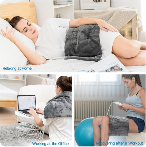 RENPHO Heating Pad for Back Pain & Cramps Relief - Large King Size 12" x 24", Auto Shut Off, FSA HSA Eligible