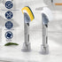 Set 2 Dish Brush with Soap Dispenser Storage with PCS Brush Refills & Holder, Dish Scrubber with Soap Dispenser, Dish