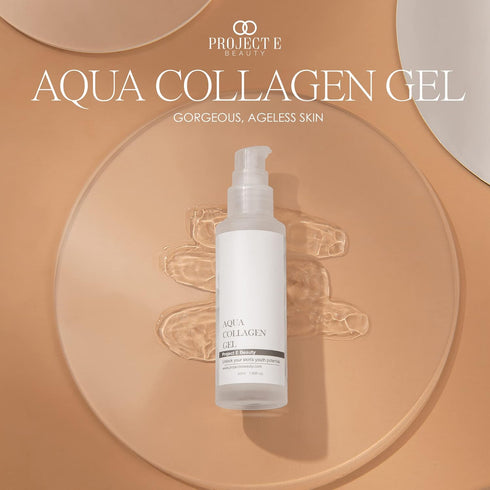 Project E Beauty Aqua Collagen Gel, 24-Hour Hydration, Anti-Aging Brightening Treatment, 50ml