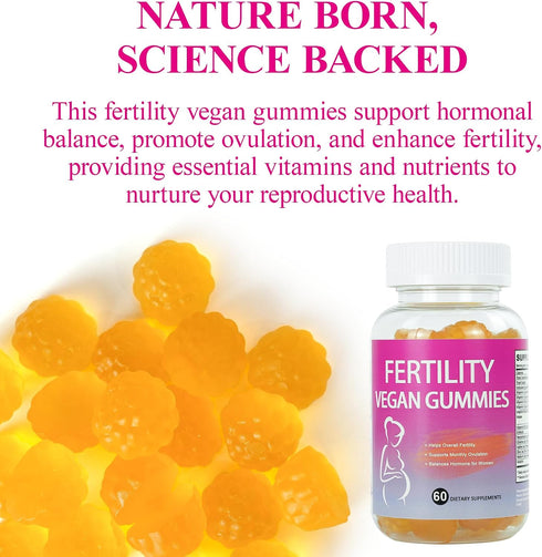 Gummies Gummies 60 Count Gummy Fertility for Women to Get Pregnant Fast, Folic Acid Conception to Boost Fertility