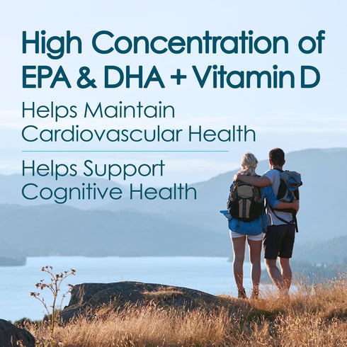 5X Ultimate Strength High EPA Omega-3 Liquid with DHA and Vitamin D - Wild Caught Fish Oil Supplements, 7.60 Fl Oz Lemon