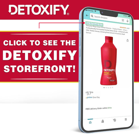 Detoxify Ready Clean Herbal Cleanse, Tropical, 16 oz, Herbal Detox Drink with Milk Thistle & Burdock